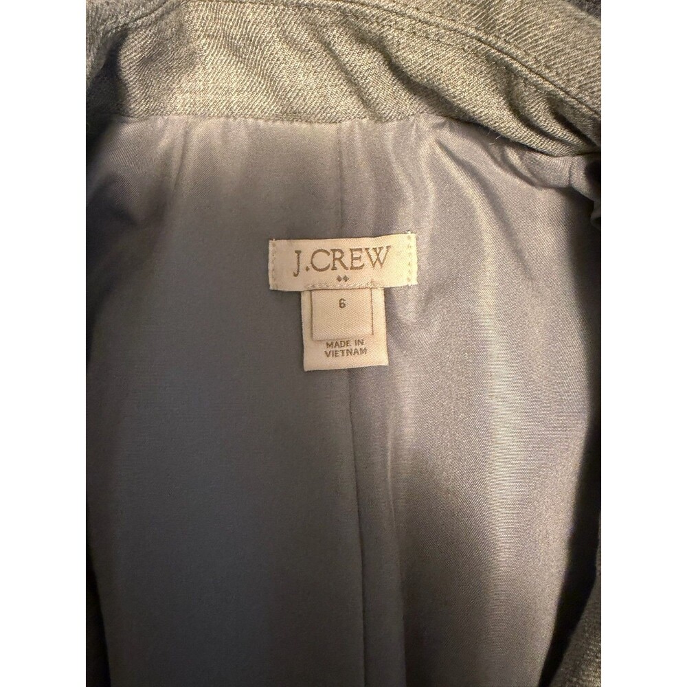 J.Crew Women’s 6 Light Gray Lightweight Wool Blend 2 Button Blazer G7049 - Picture 5 of 6
